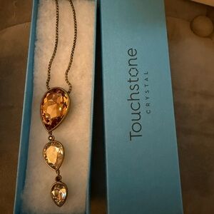Touchstone Antique Pear Drop Necklace with Timeless Design 1308N